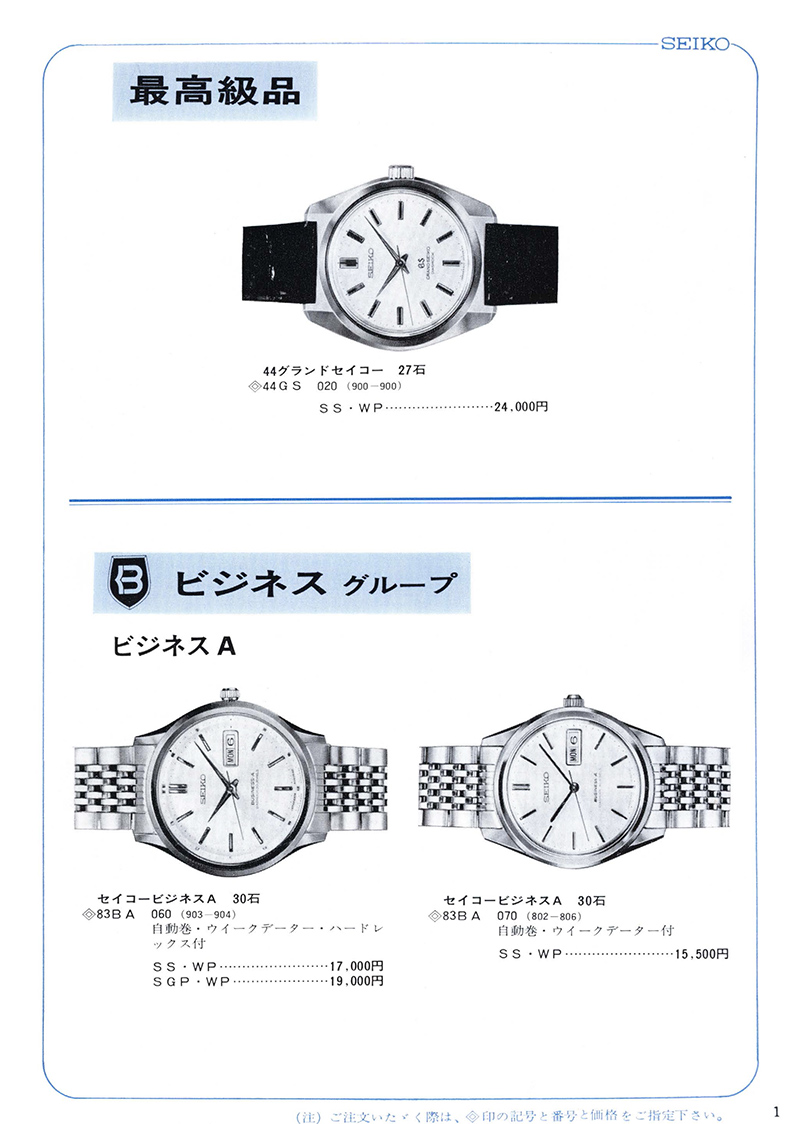 Seiko Catalog