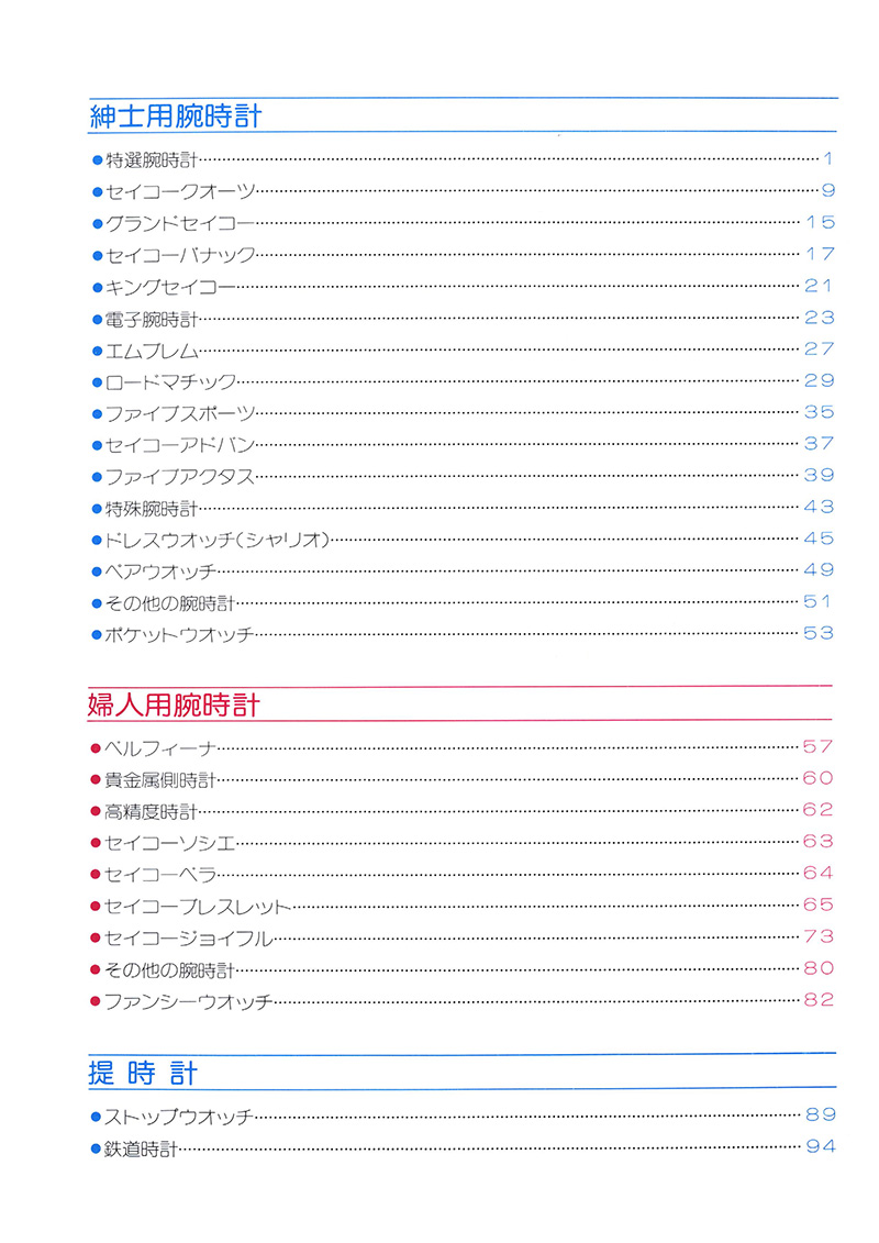 Seiko Catalog