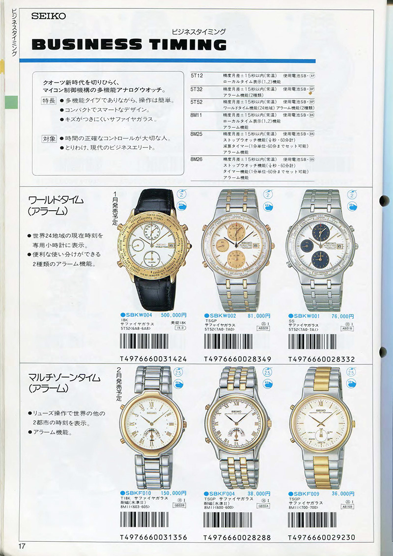 1990 Seiko Catalog Volume 1