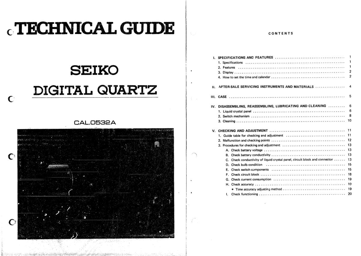 watch movement technical information