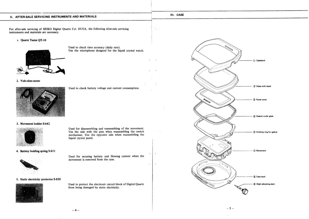 watch movement technical information