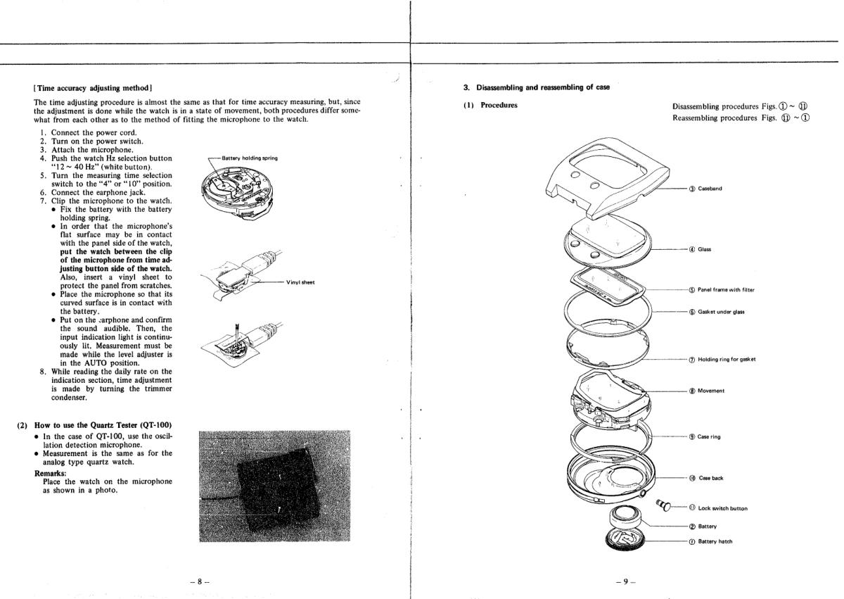 watch movement technical information