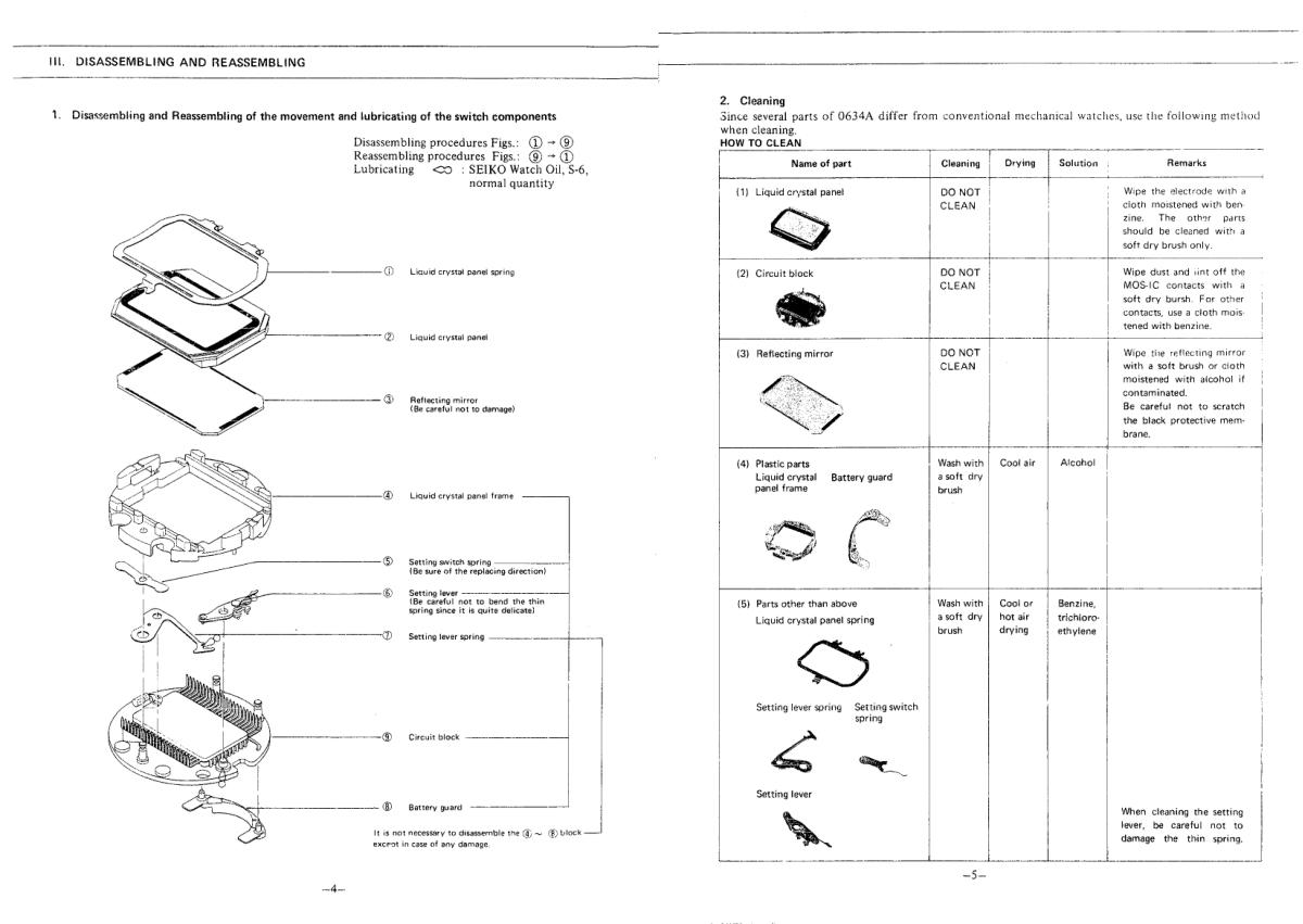 watch movement technical information