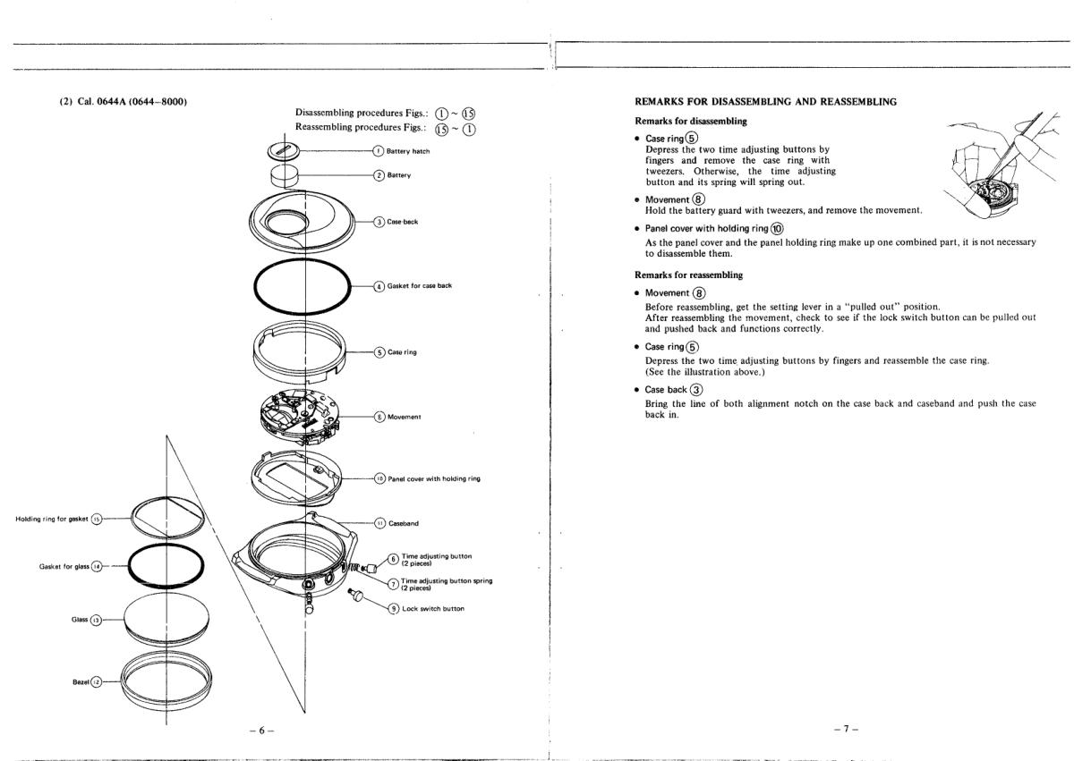 watch movement technical information