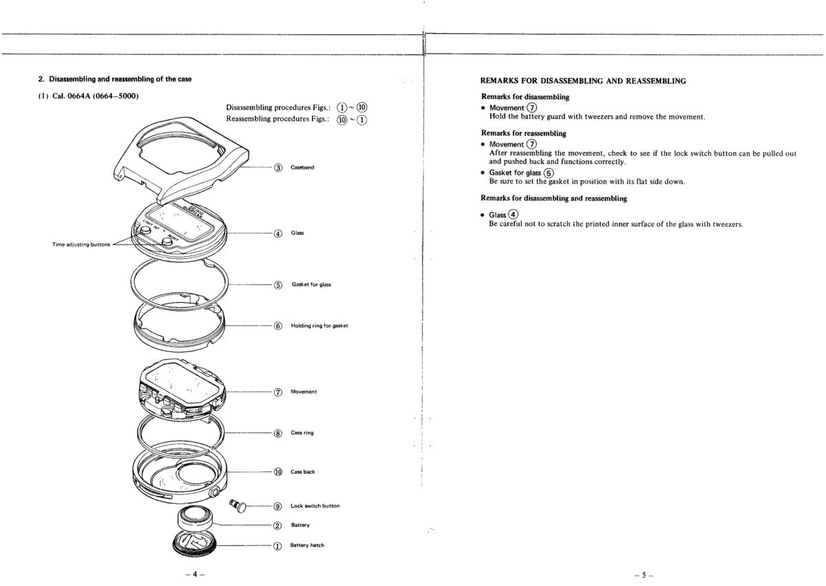 watch movement technical information