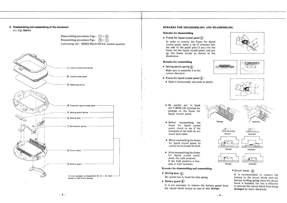 watch movement technical information