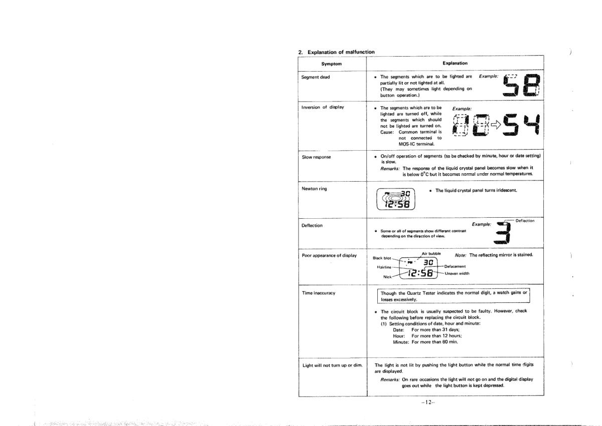 watch movement technical information