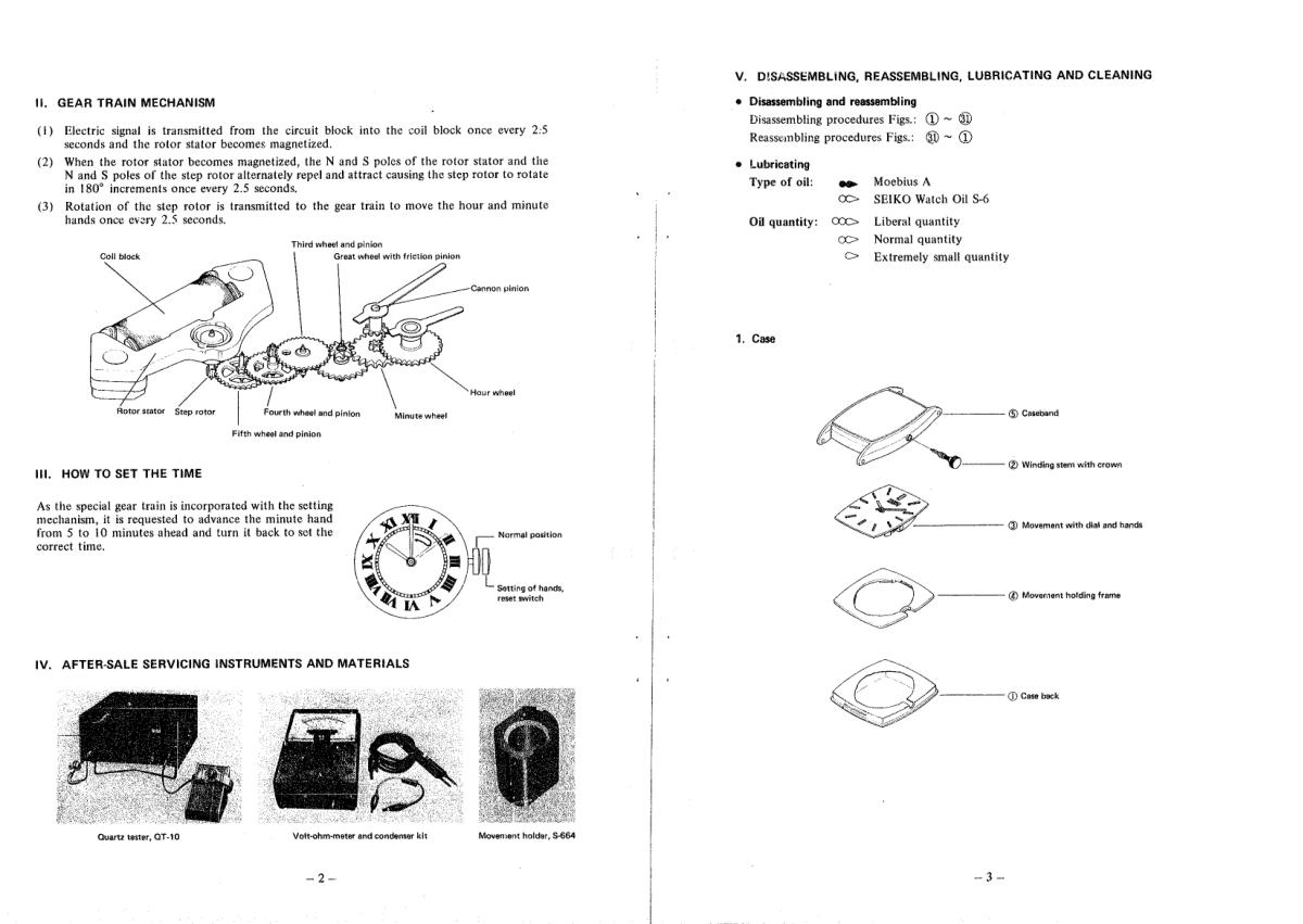 watch movement technical information