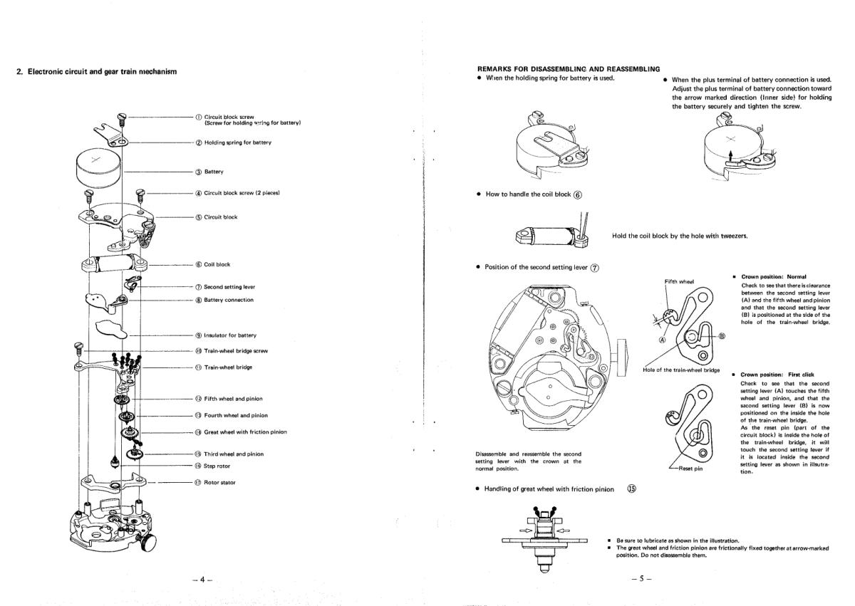 watch movement technical information