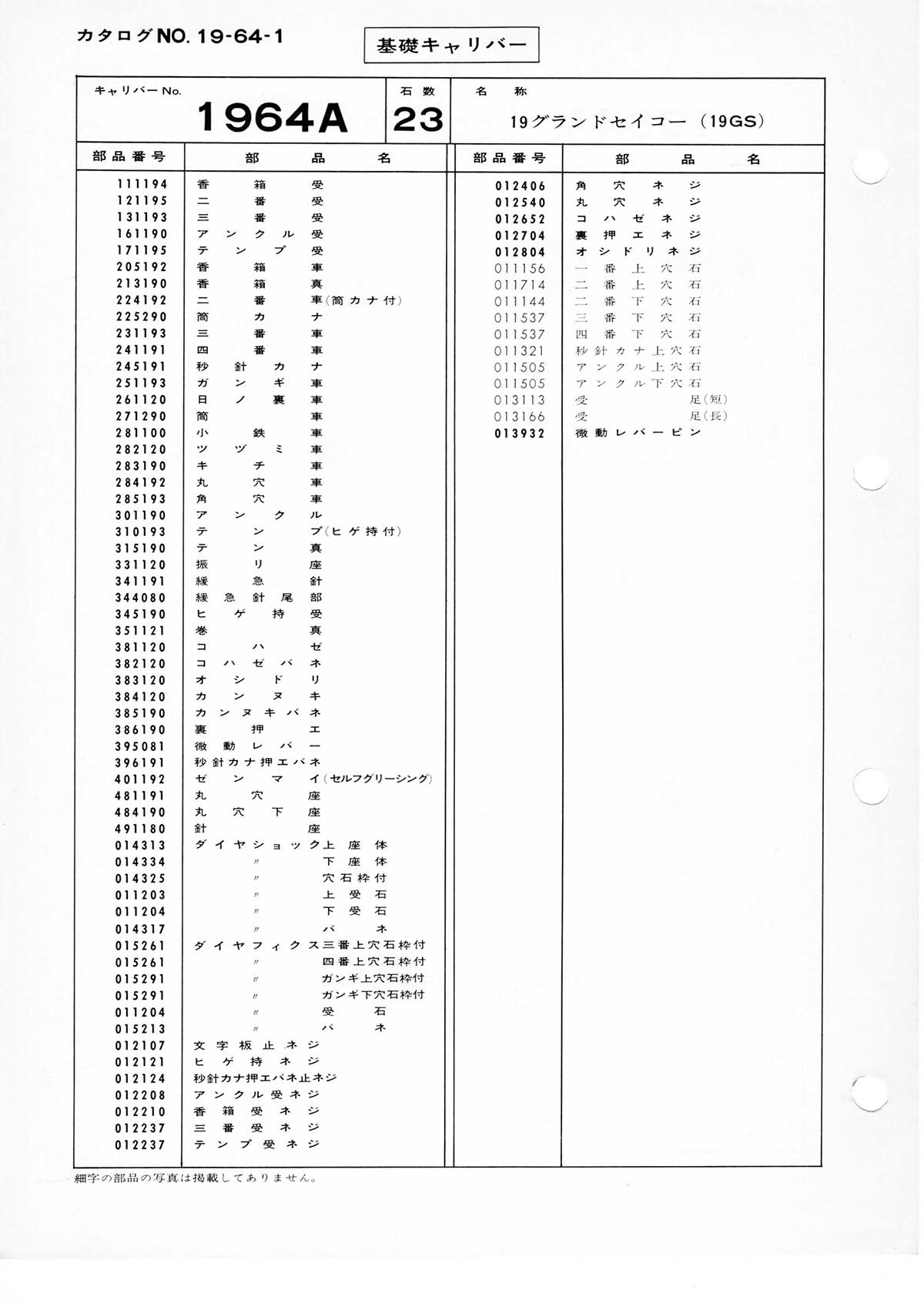 watch movement technical information