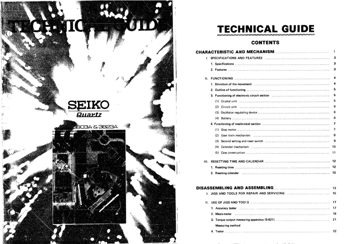 watch movement technical information