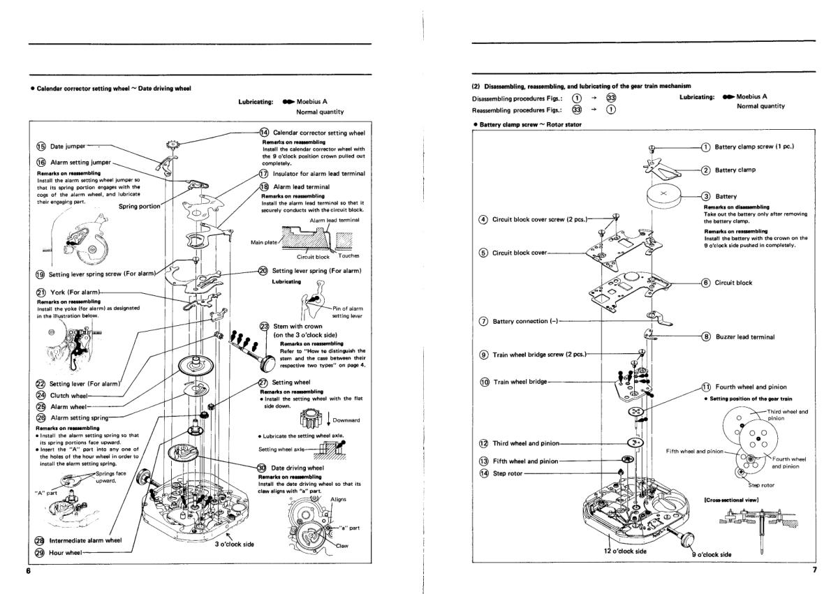 watch movement technical information