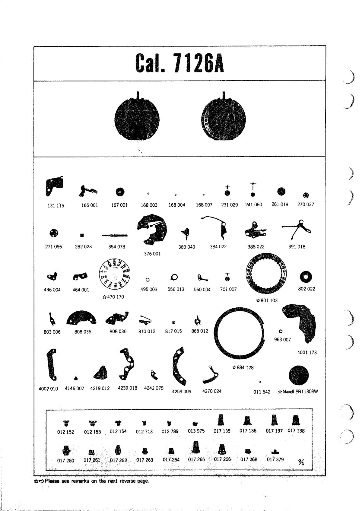 watch movement technical information