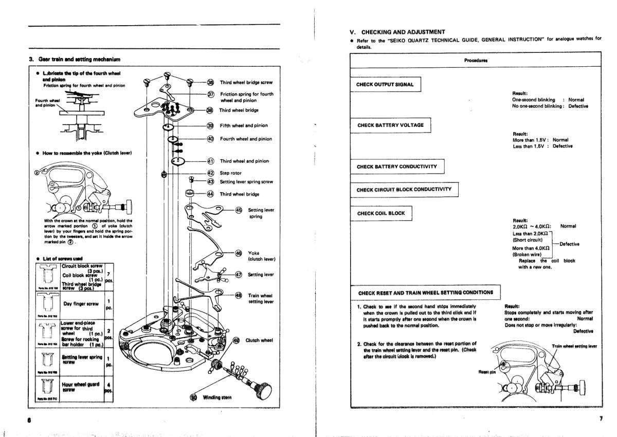 watch movement technical information