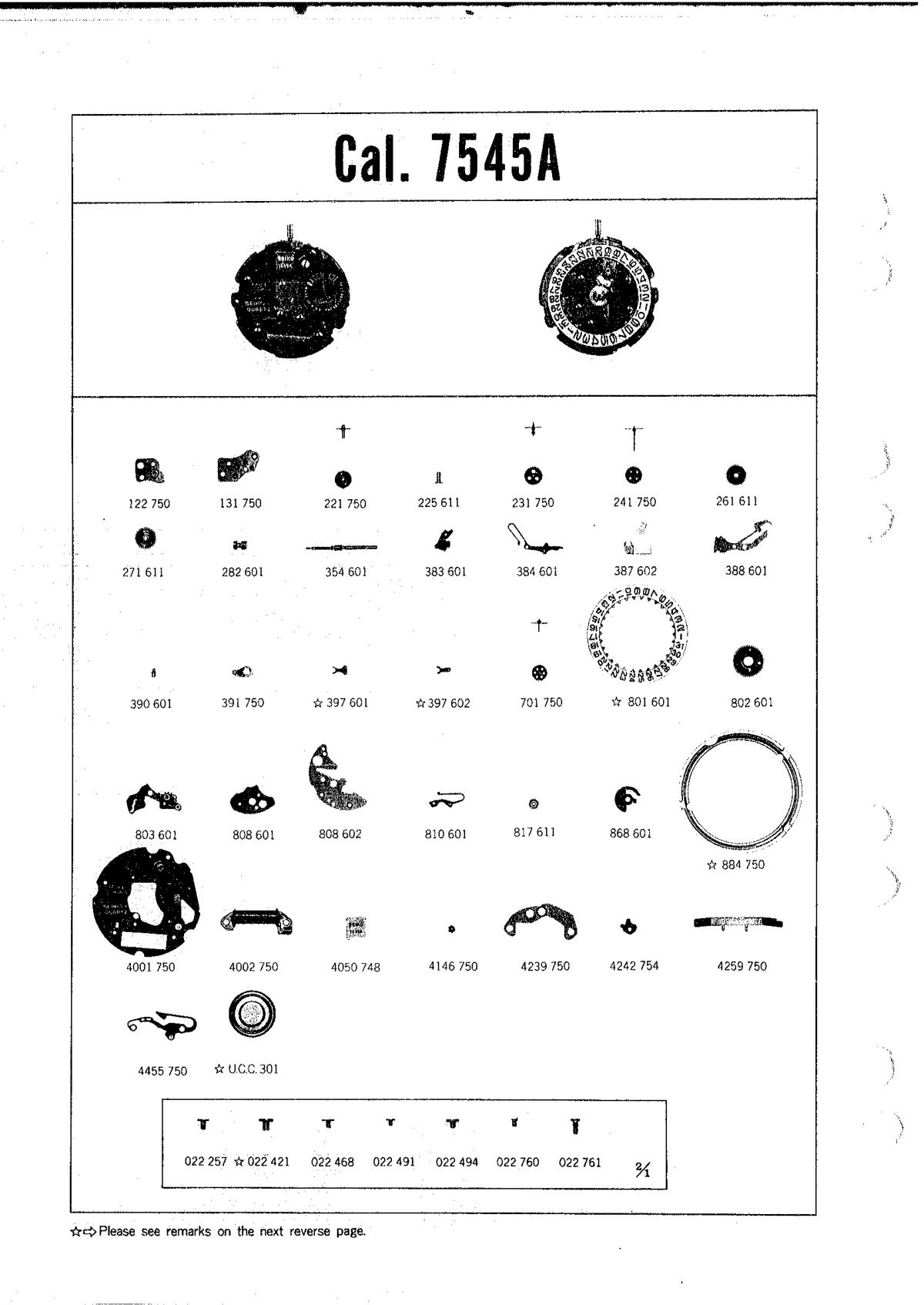 watch movement technical information