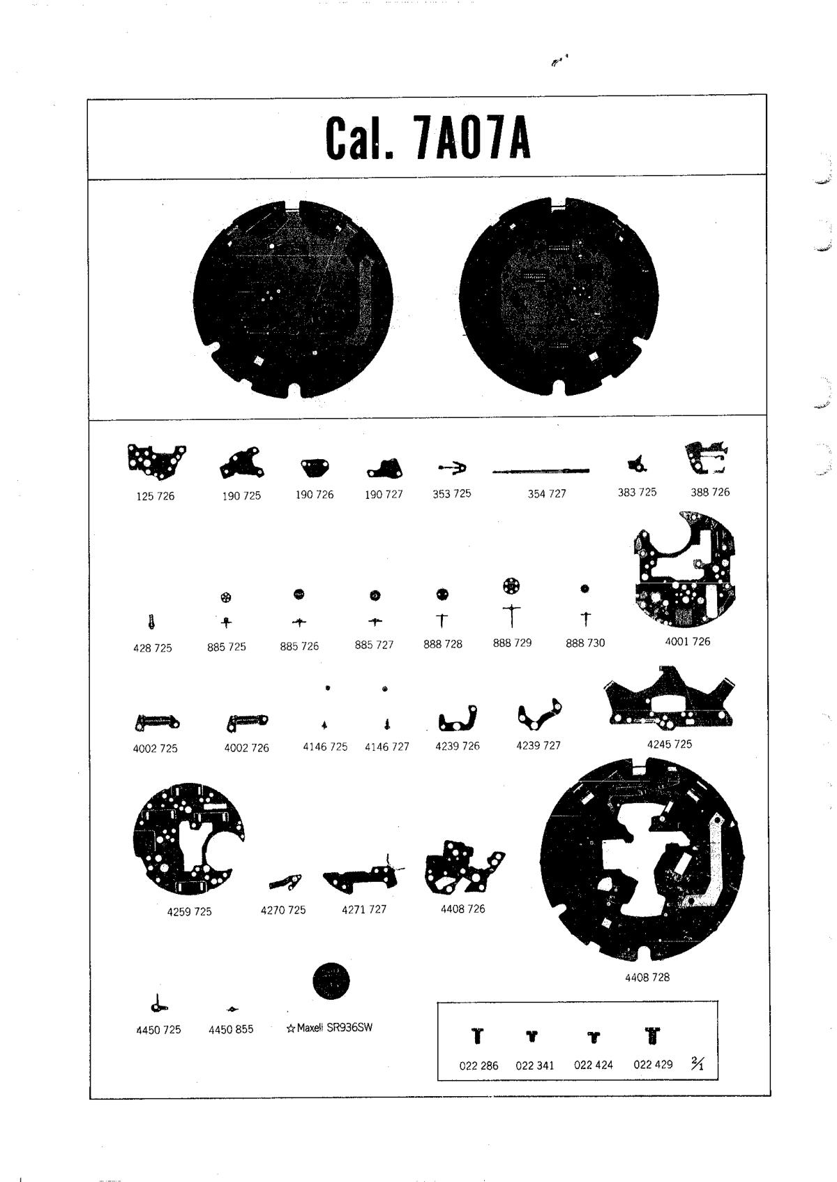 watch movement technical information