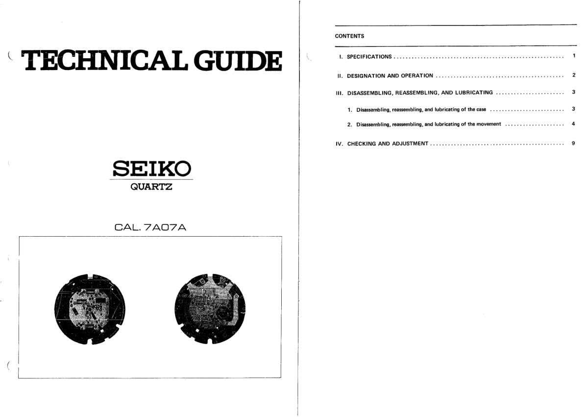 watch movement technical information