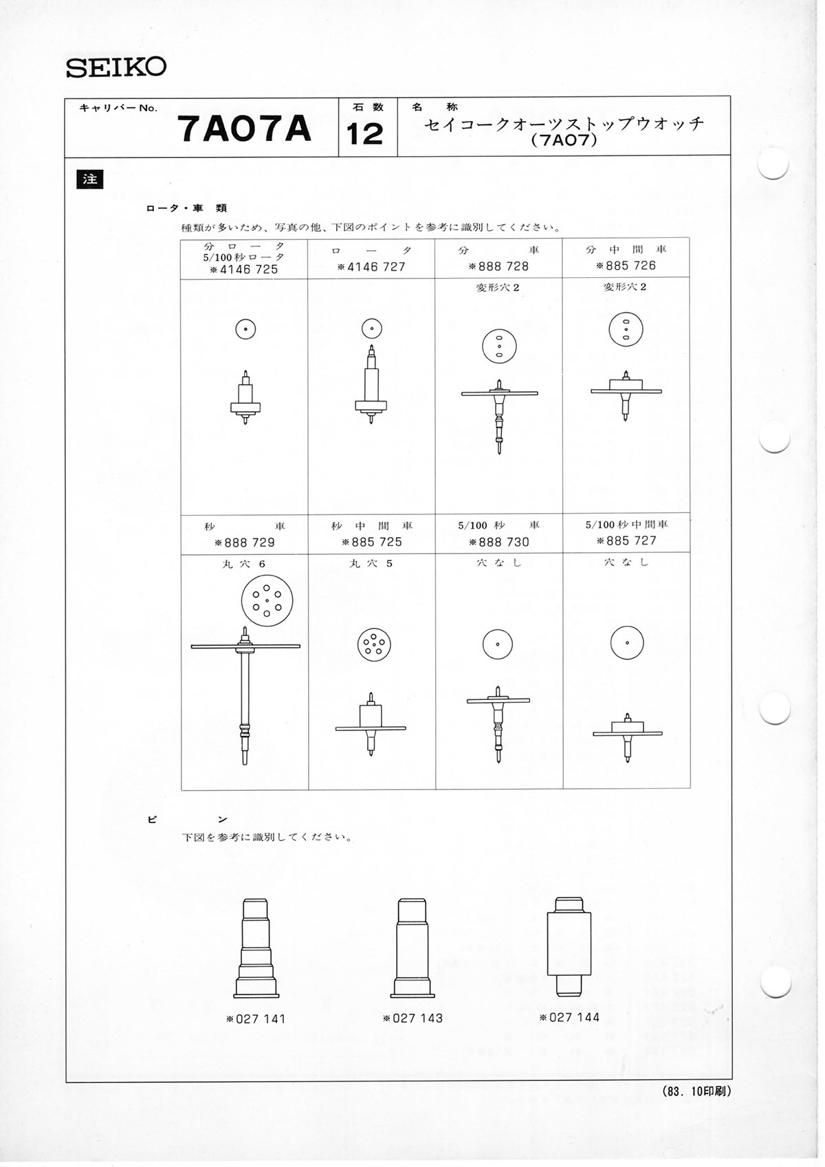 watch movement technical information