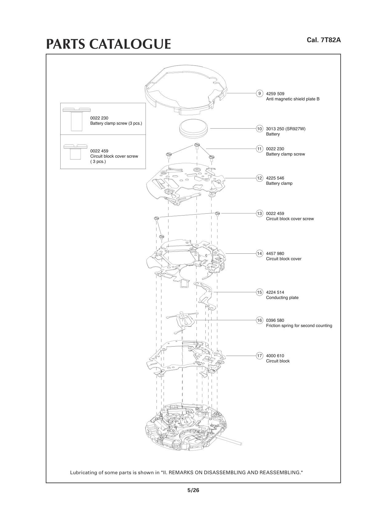 watch movement technical information