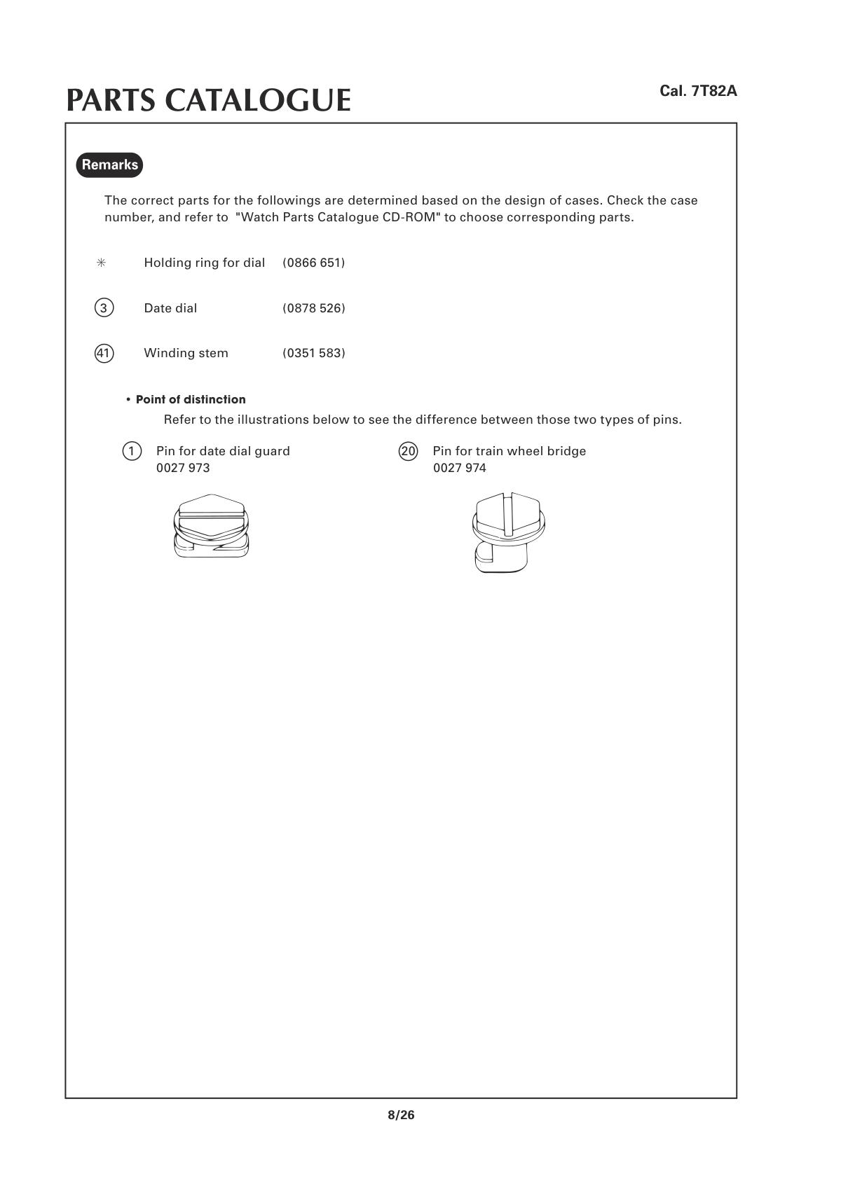 watch movement technical information
