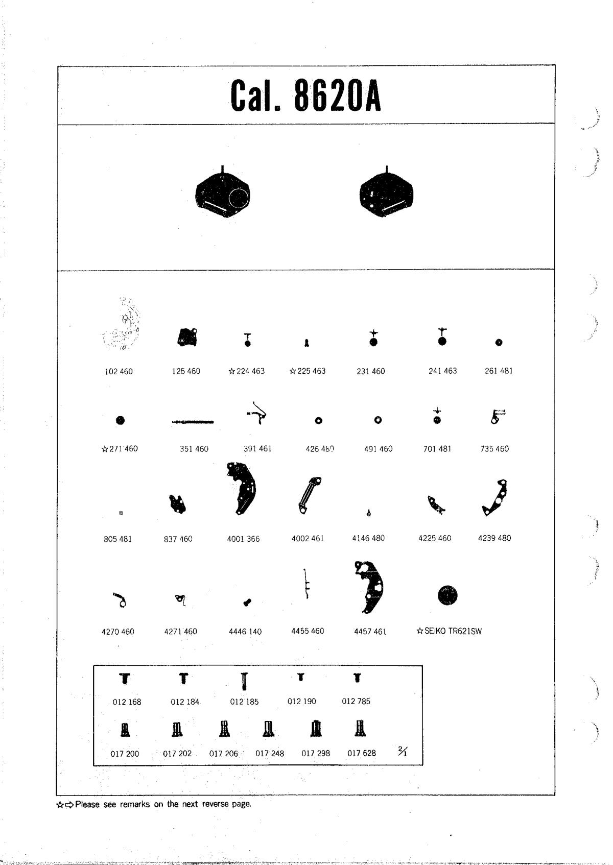 watch movement technical information