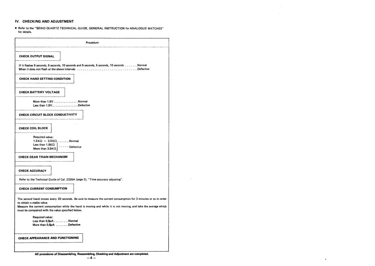 watch movement technical information