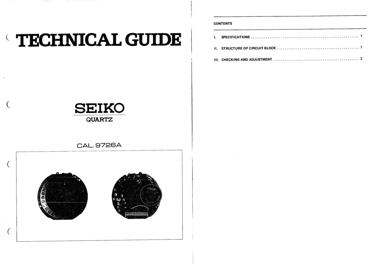 watch movement technical information